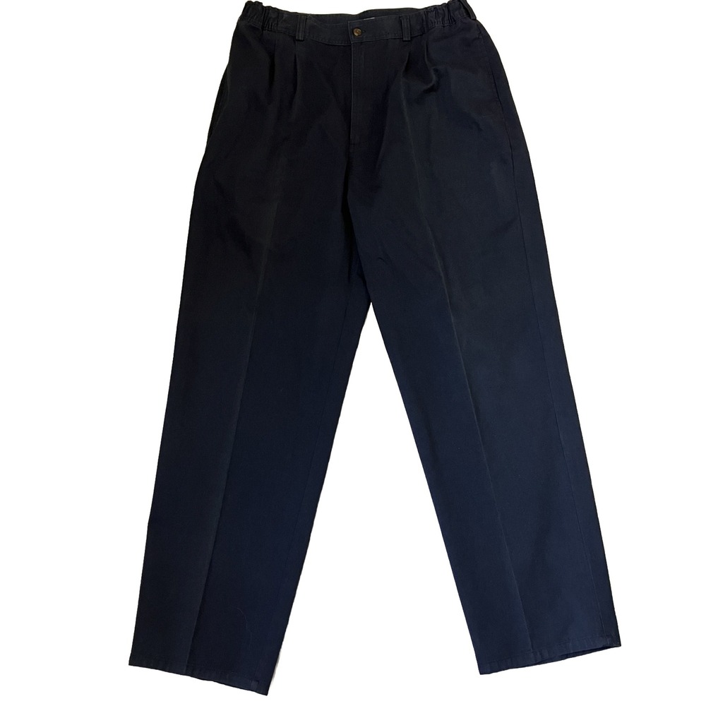 Vintage Bugle Boy Company Khakis Mens Jeans Navy Blue Size 34x32 Pants